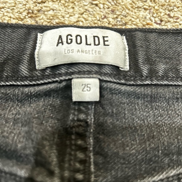 AGOLDE 90s Pinch Waist Black Distressed Jean - Picture 3 of 6